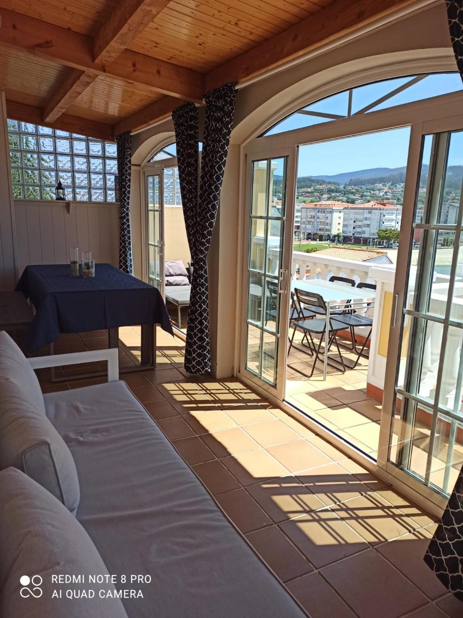 Casa da Costa - Piso con galería y terraza con vistas al mar Cedeira Exterior foto